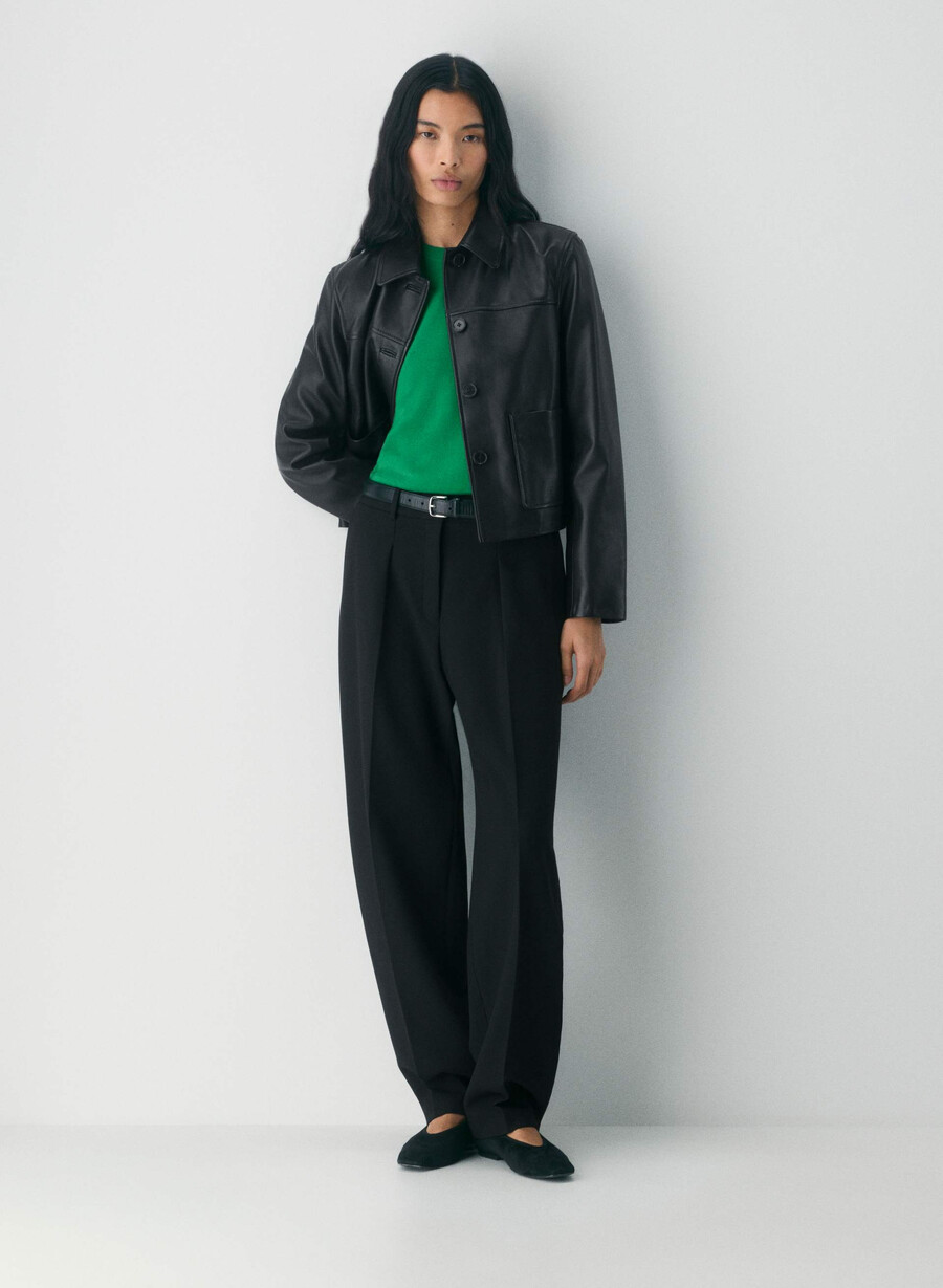 maglietta girocollo in lana merino bare memphis green
