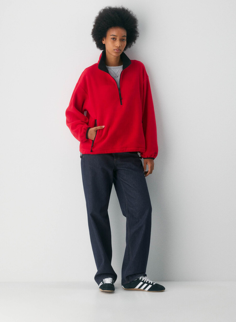 mellow mockneck rosso lampeggiante