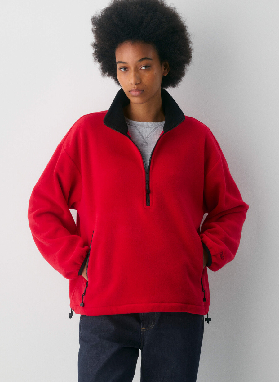 mellow mockneck rosso lampeggiante