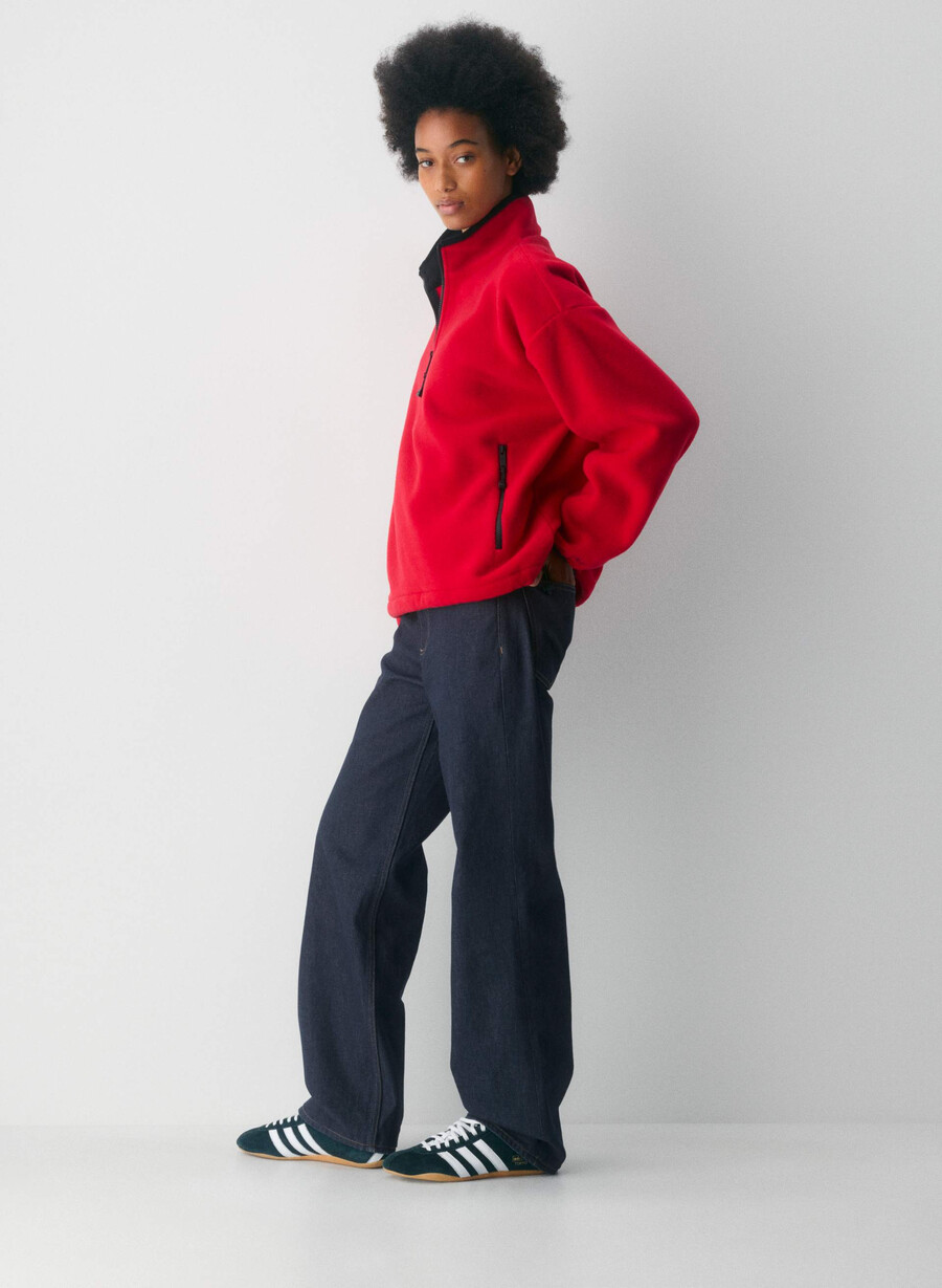 mellow mockneck rosso lampeggiante