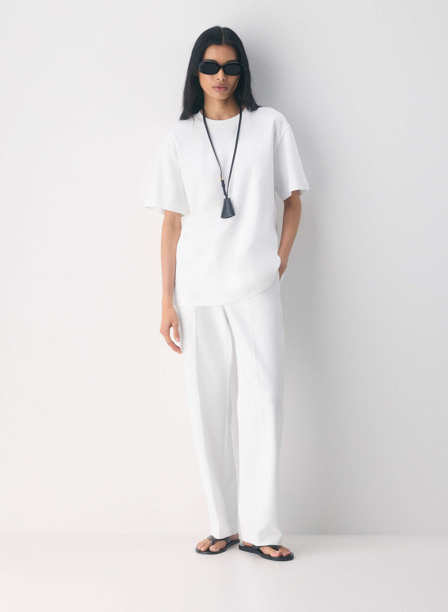 new agency pant - ressential white