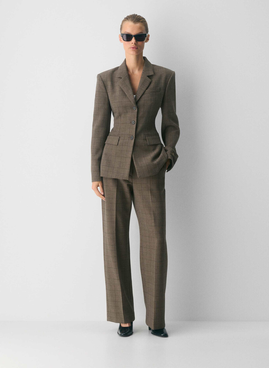 pantaloni new agency - ressential tyson chk marronetaup