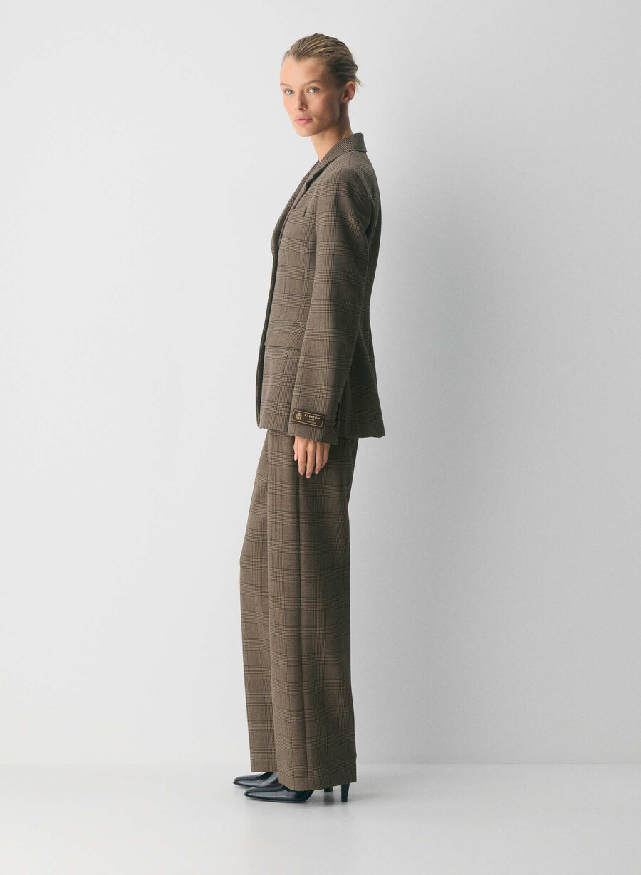 pantaloni new agency - ressential tyson chk marronetaup