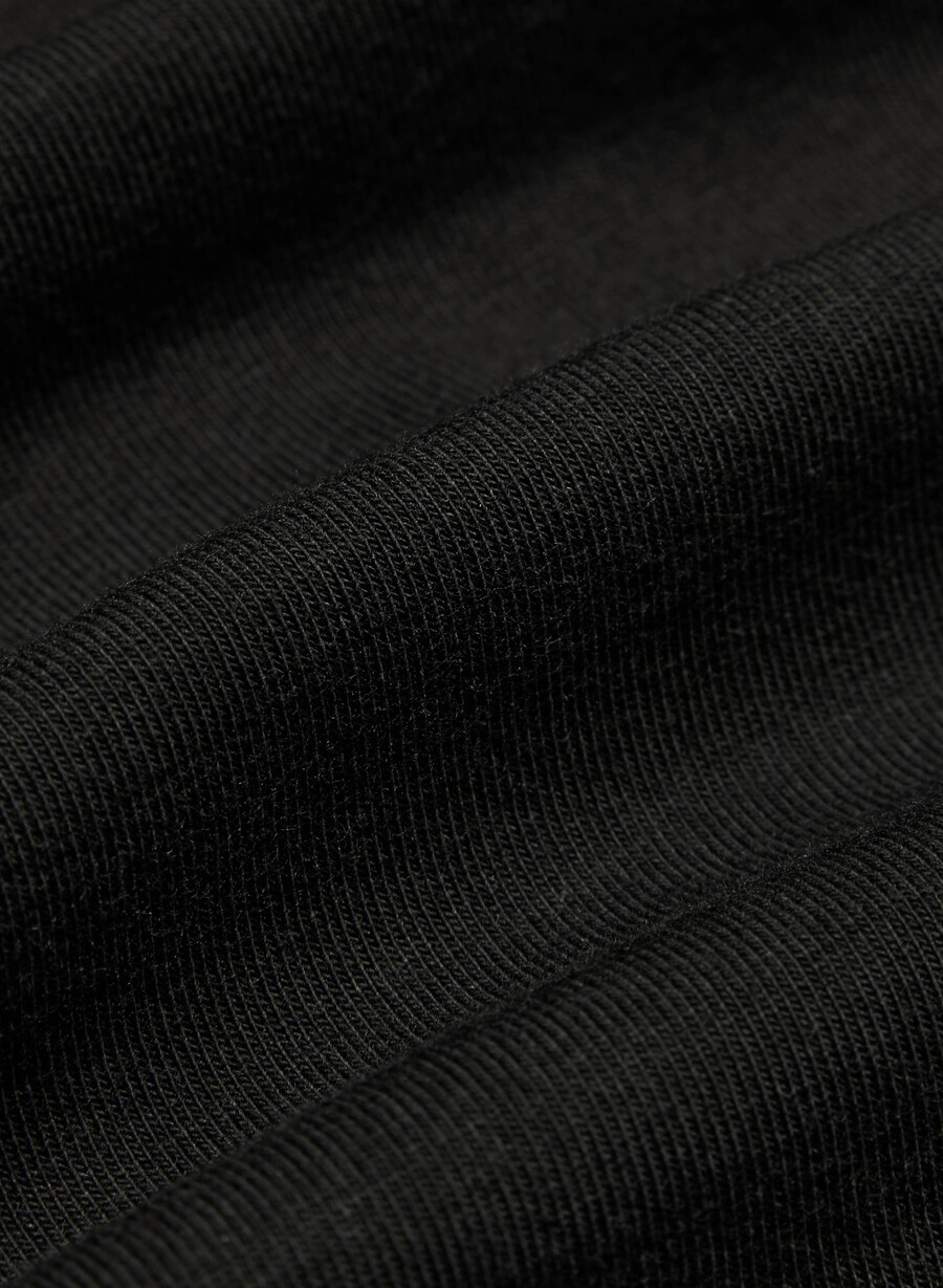 top tubino casual sagomato con fianchi alti nero