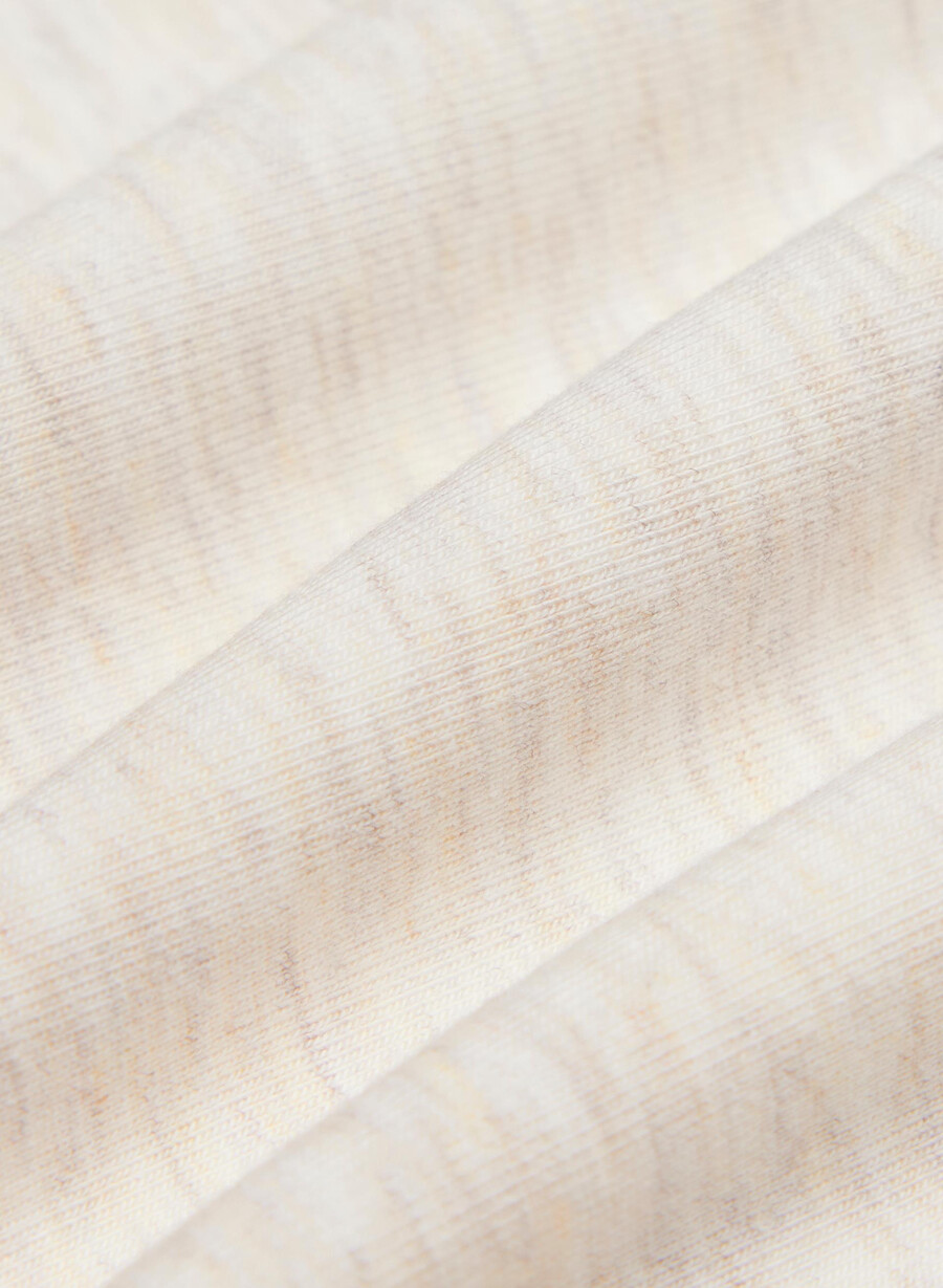 top a tubino casual con scollo a v e fianchi alti heather light oatmea
