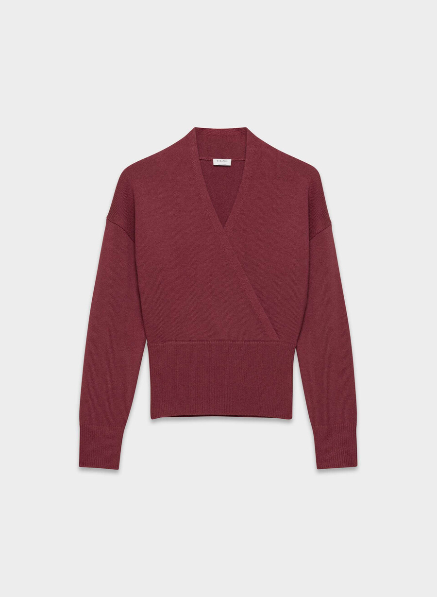 maglione in lana merino atticus cordovan