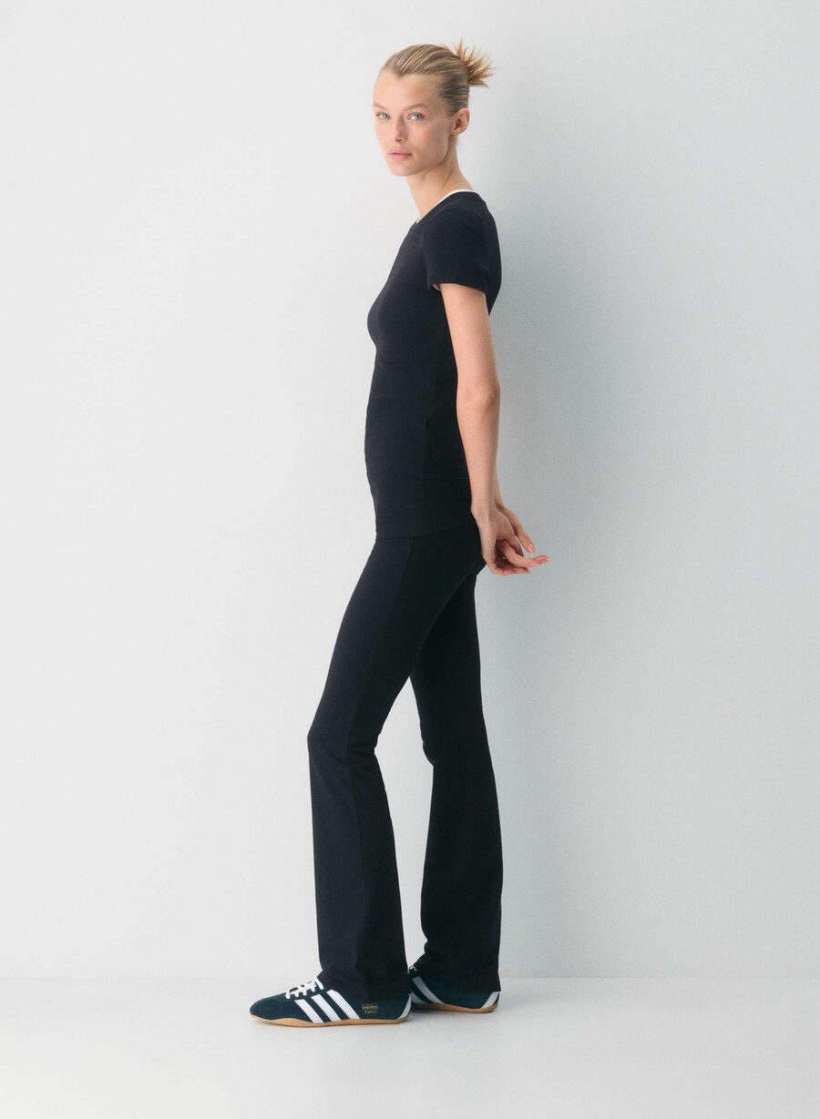 pantaloni homestretch smooth amp foldover nero