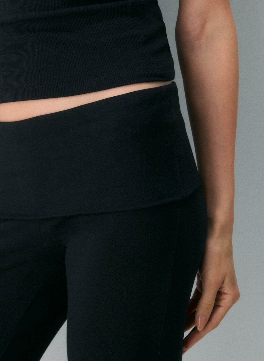 pantaloni homestretch smooth amp foldover nero