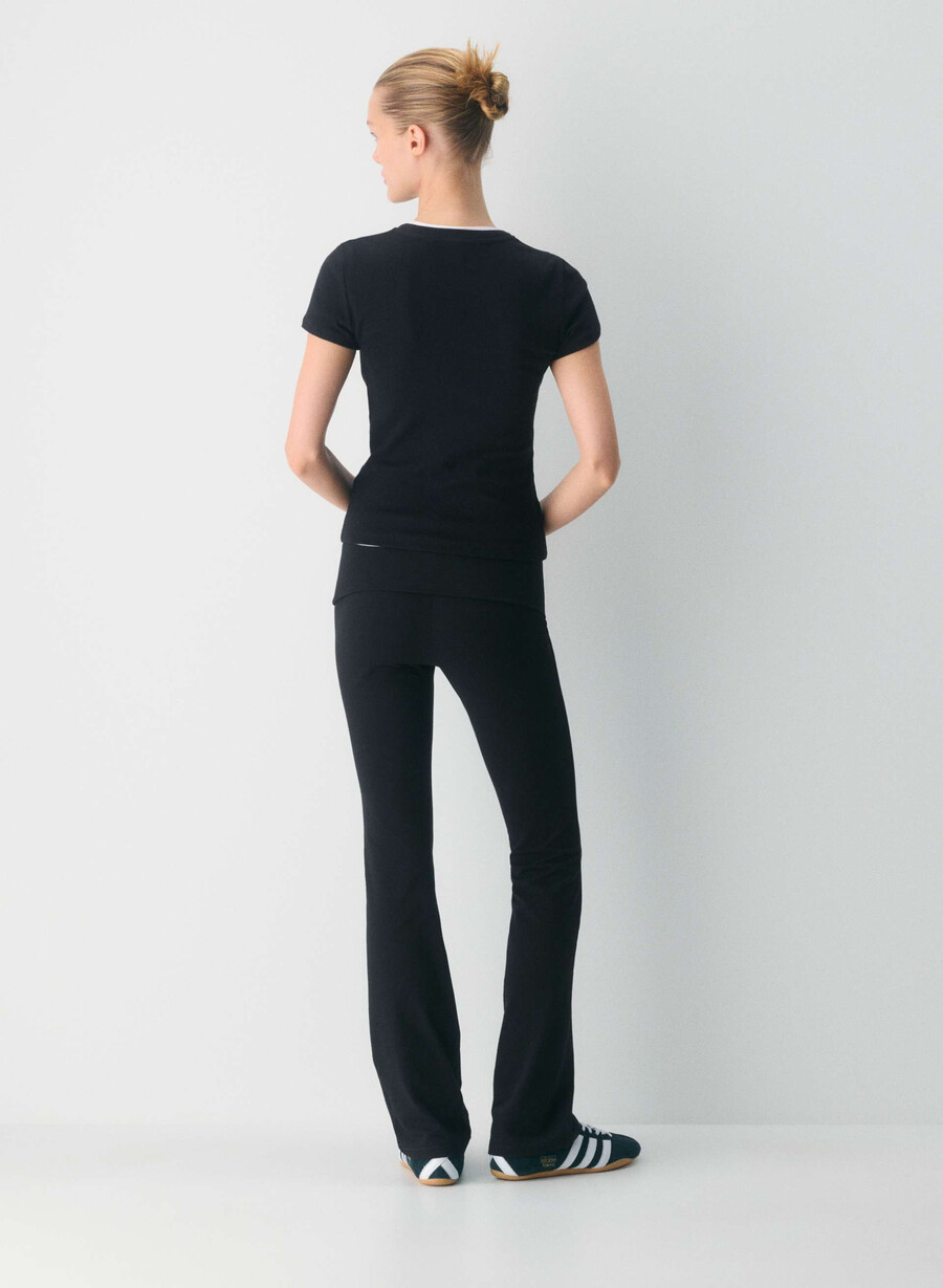 pantaloni homestretch smooth amp foldover nero