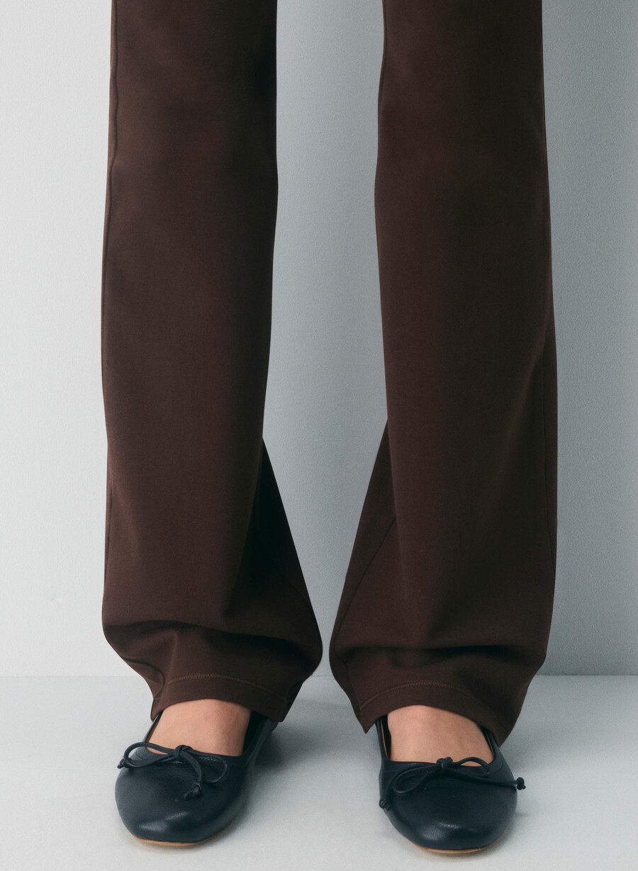 pantaloni homestretch smooth amp foldover rich mocha brown