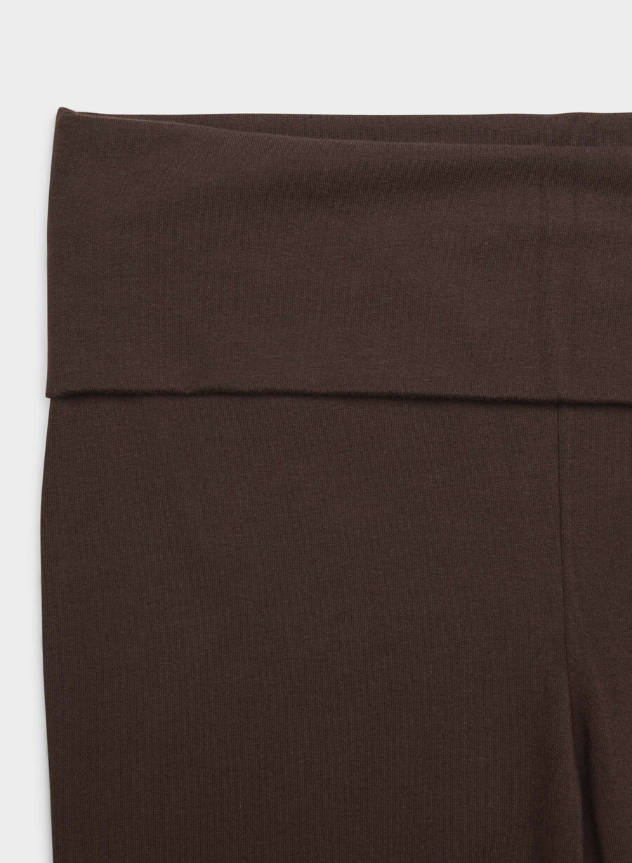 pantaloni homestretch smooth amp foldover rich mocha brown