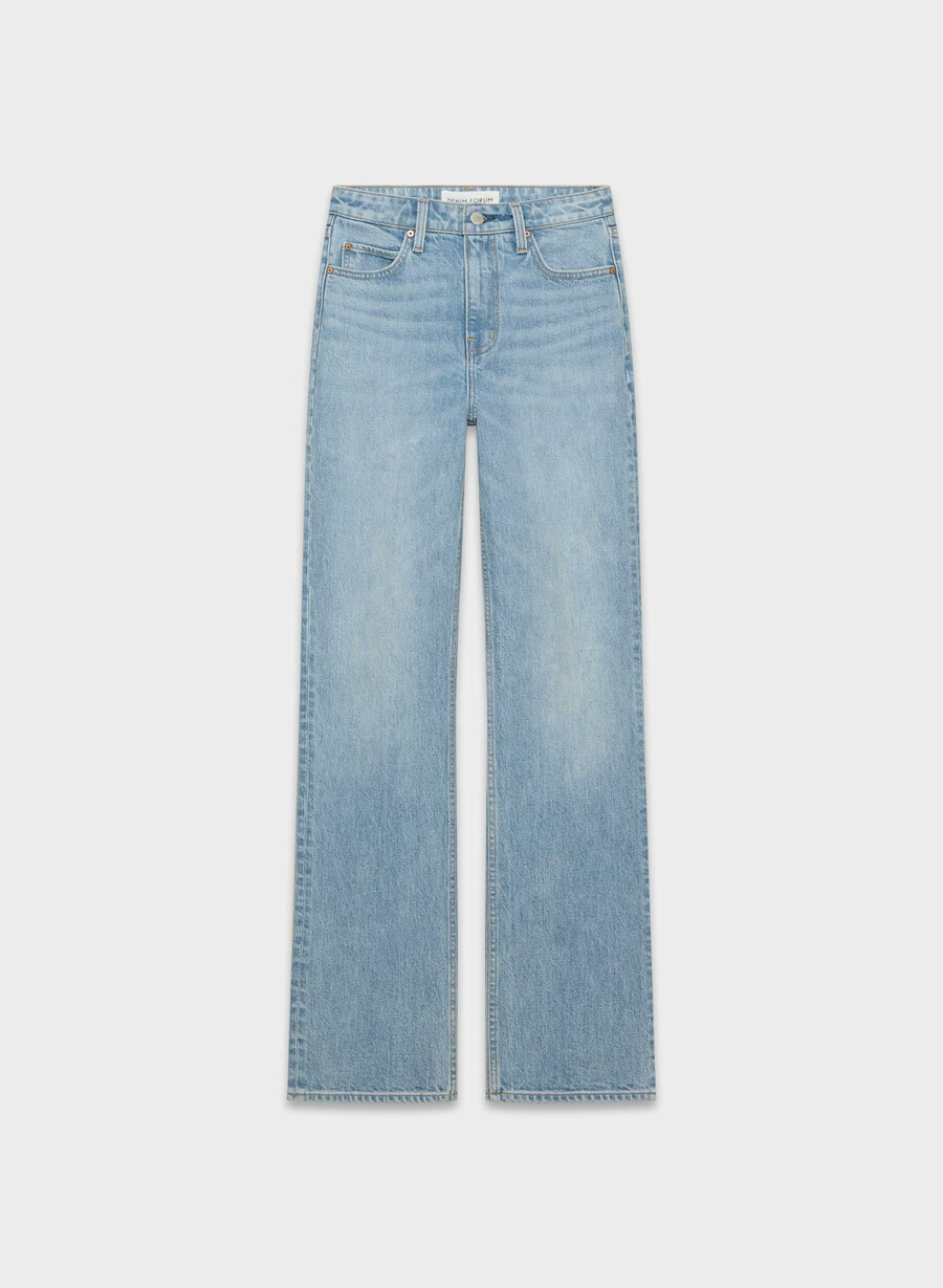 denim forum the 90s nina hi-rise slim bootcut jean 7 yrs bleu taboo