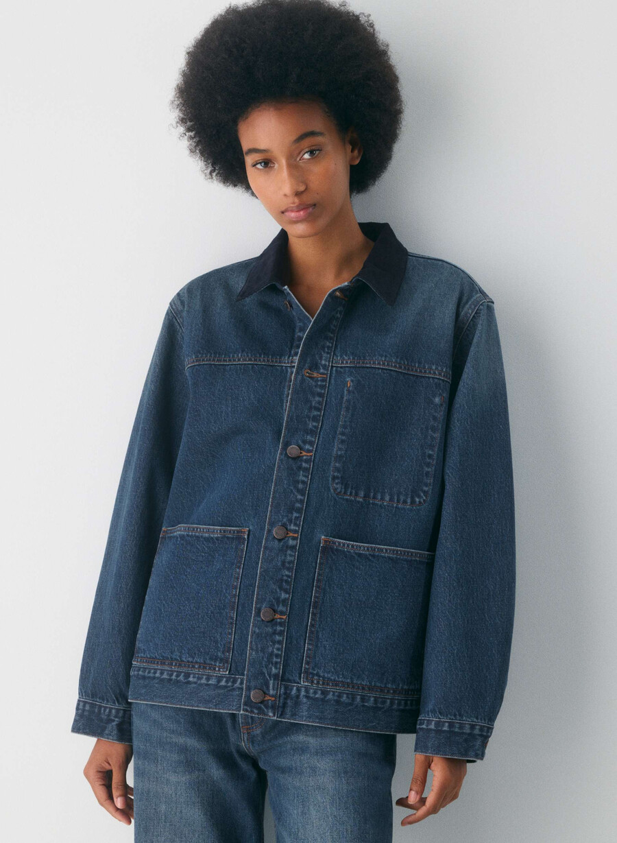 denim forum la giacca da lavoro in denim be about dark blu
