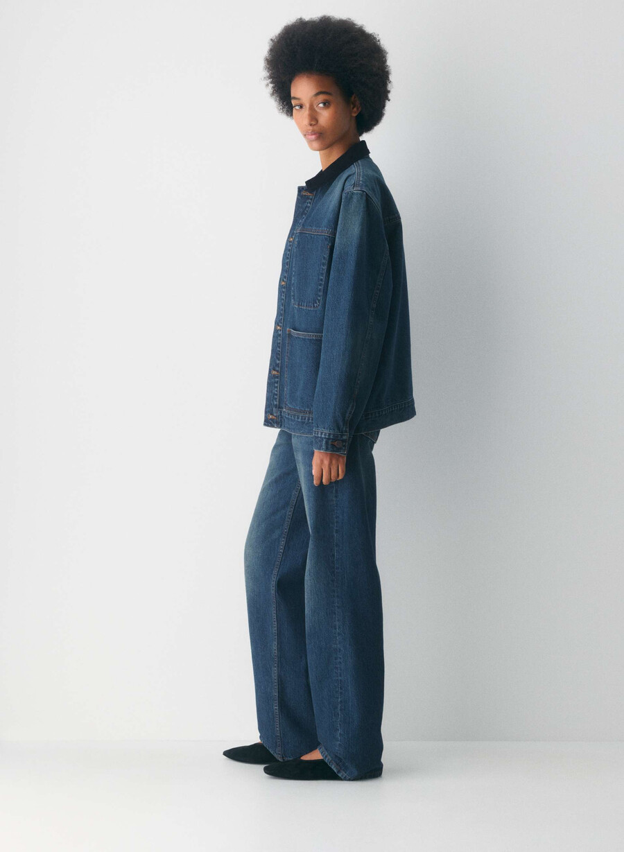 denim forum la giacca da lavoro in denim be about dark blu