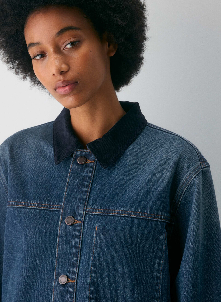 denim forum la giacca da lavoro in denim be about dark blu