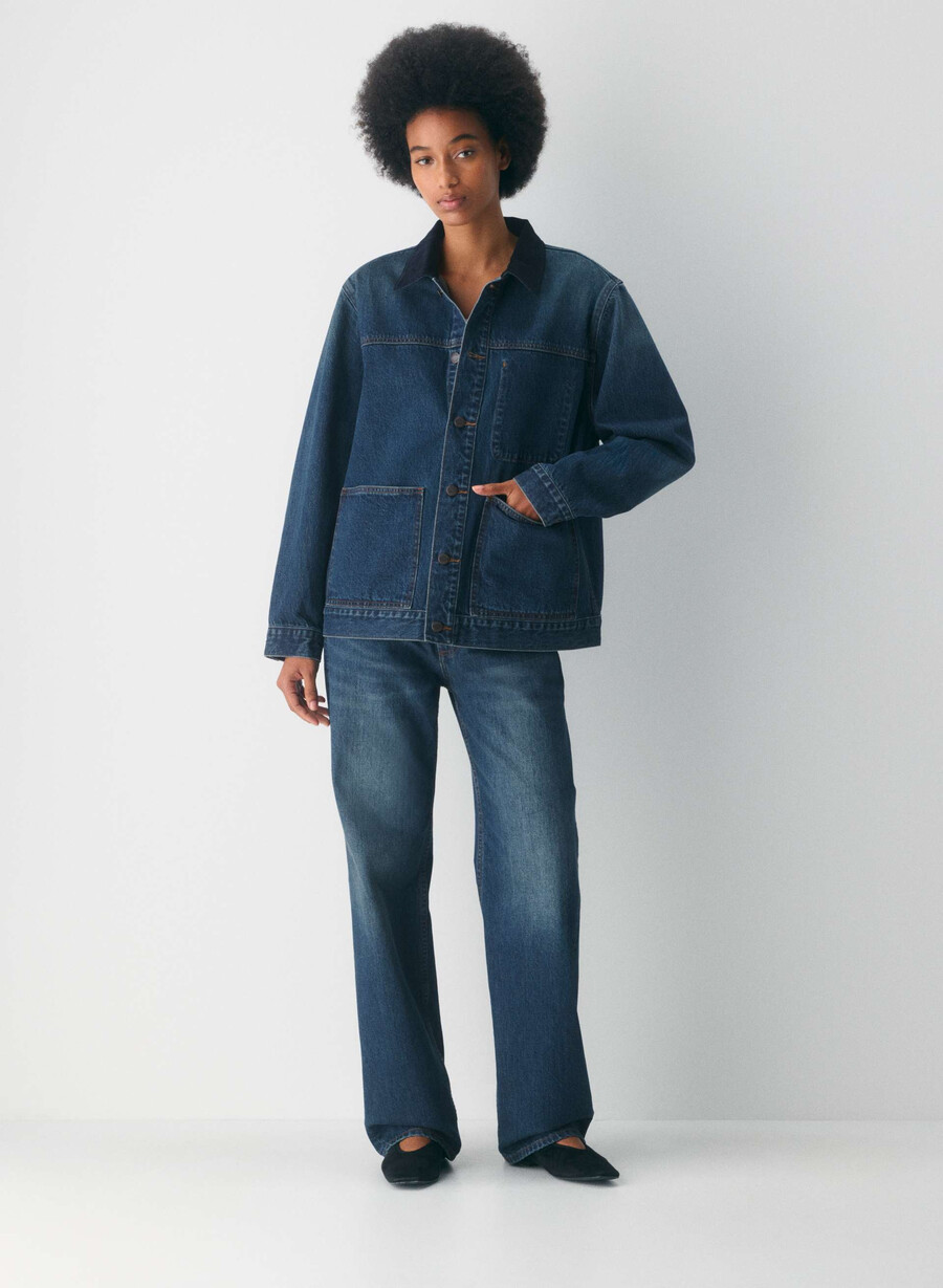 denim forum la giacca da lavoro in denim be about dark blu