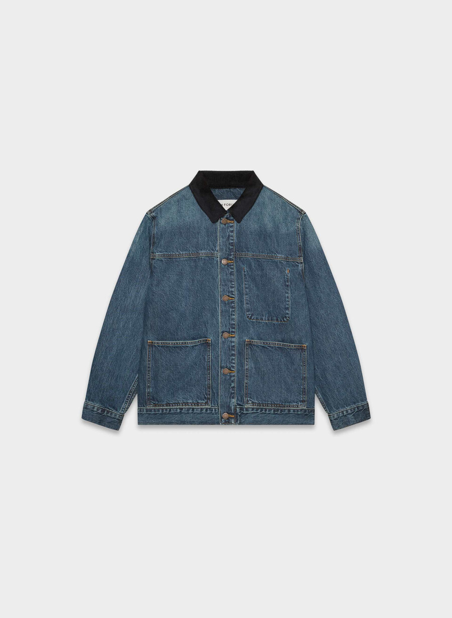 denim forum la giacca da lavoro in denim be about dark blu