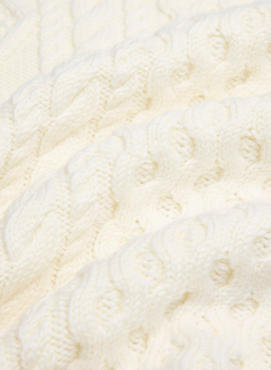 maglione girocollo in lana merino heritage knit whisper white
