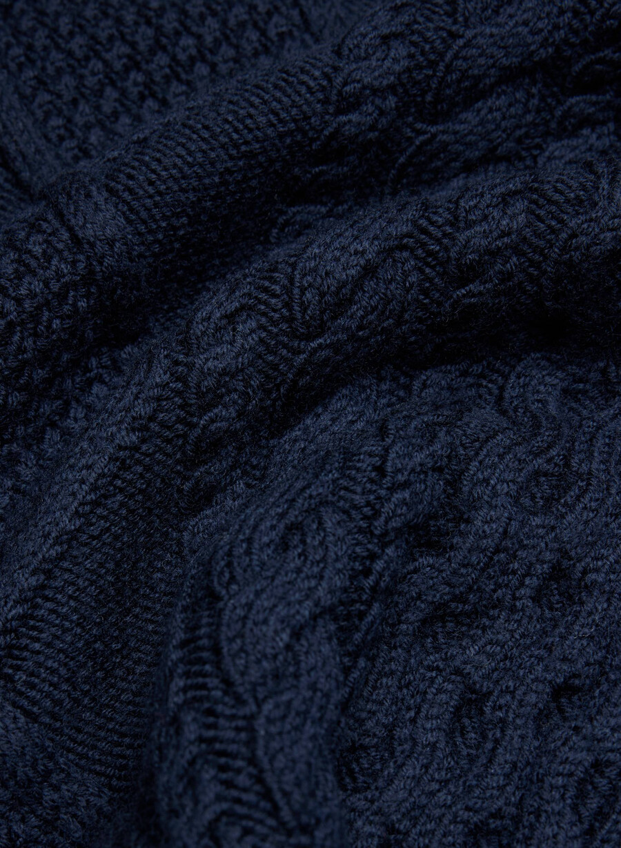 cardigan in lana merino lavorato a maglia heritage admiral