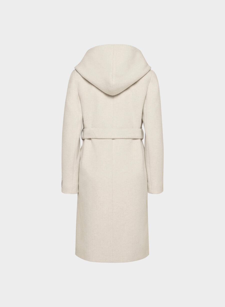 il cappotto emilie - morbido cashmere di lana e melange chiaro farina davena