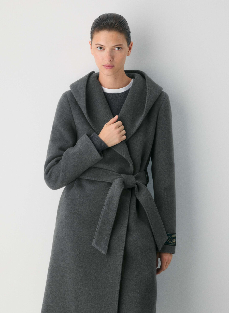 cappotto emilie - morbido cashmere in lana e carbone