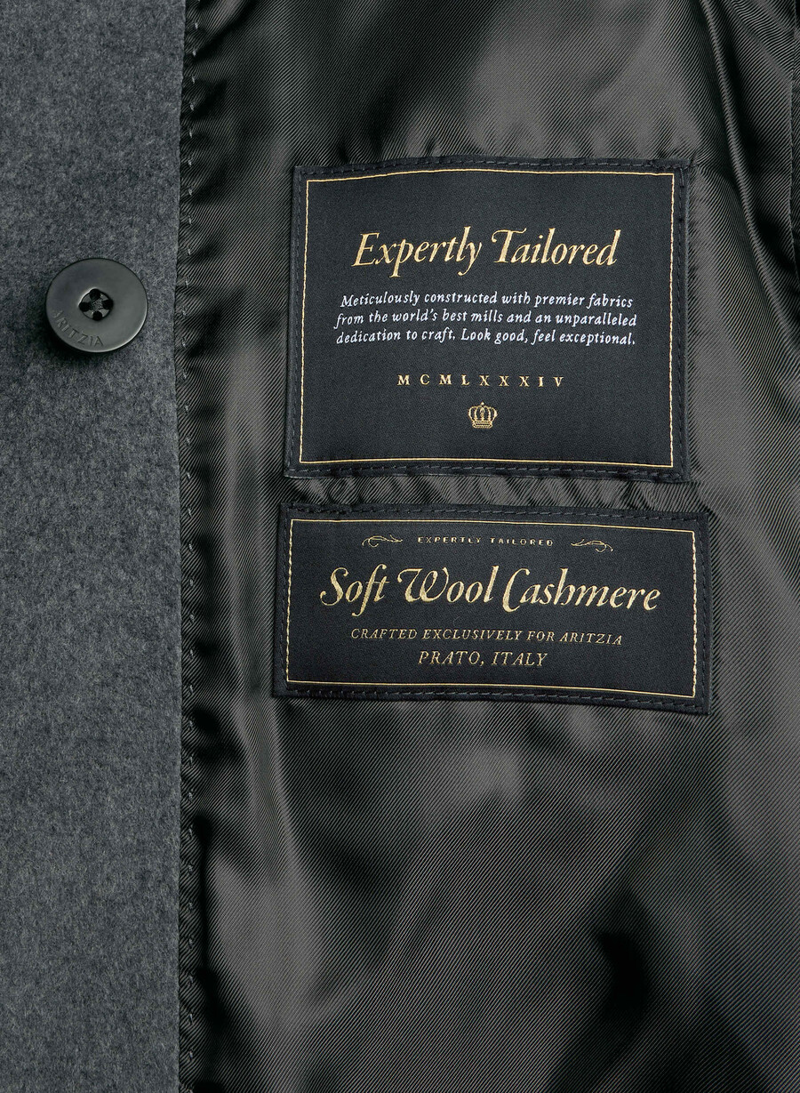 cappotto emilie - morbido cashmere in lana e carbone