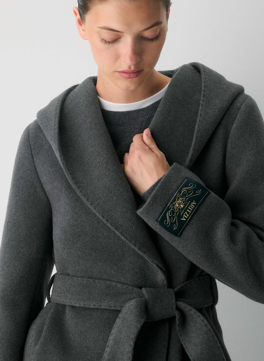 cappotto emilie - morbido cashmere in lana e carbone