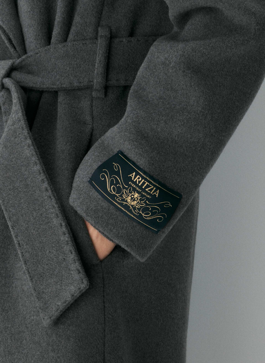 cappotto emilie - morbido cashmere in lana e carbone