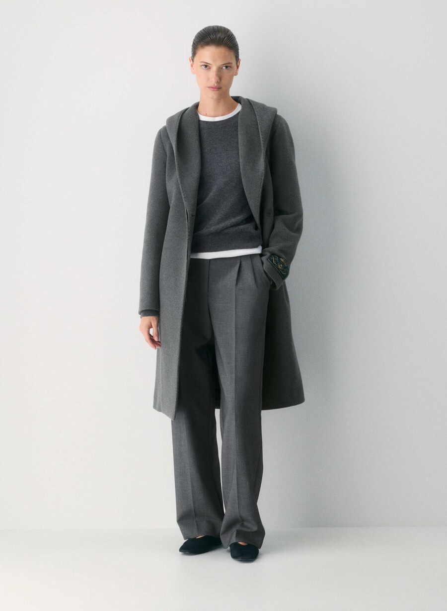 cappotto emilie - morbido cashmere in lana e carbone