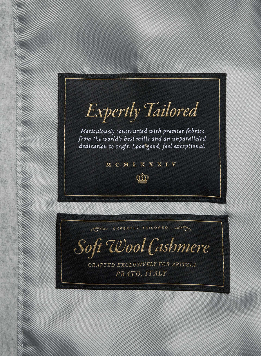 cappotto emilie - morbido cashmere in lana e grigio chiaro