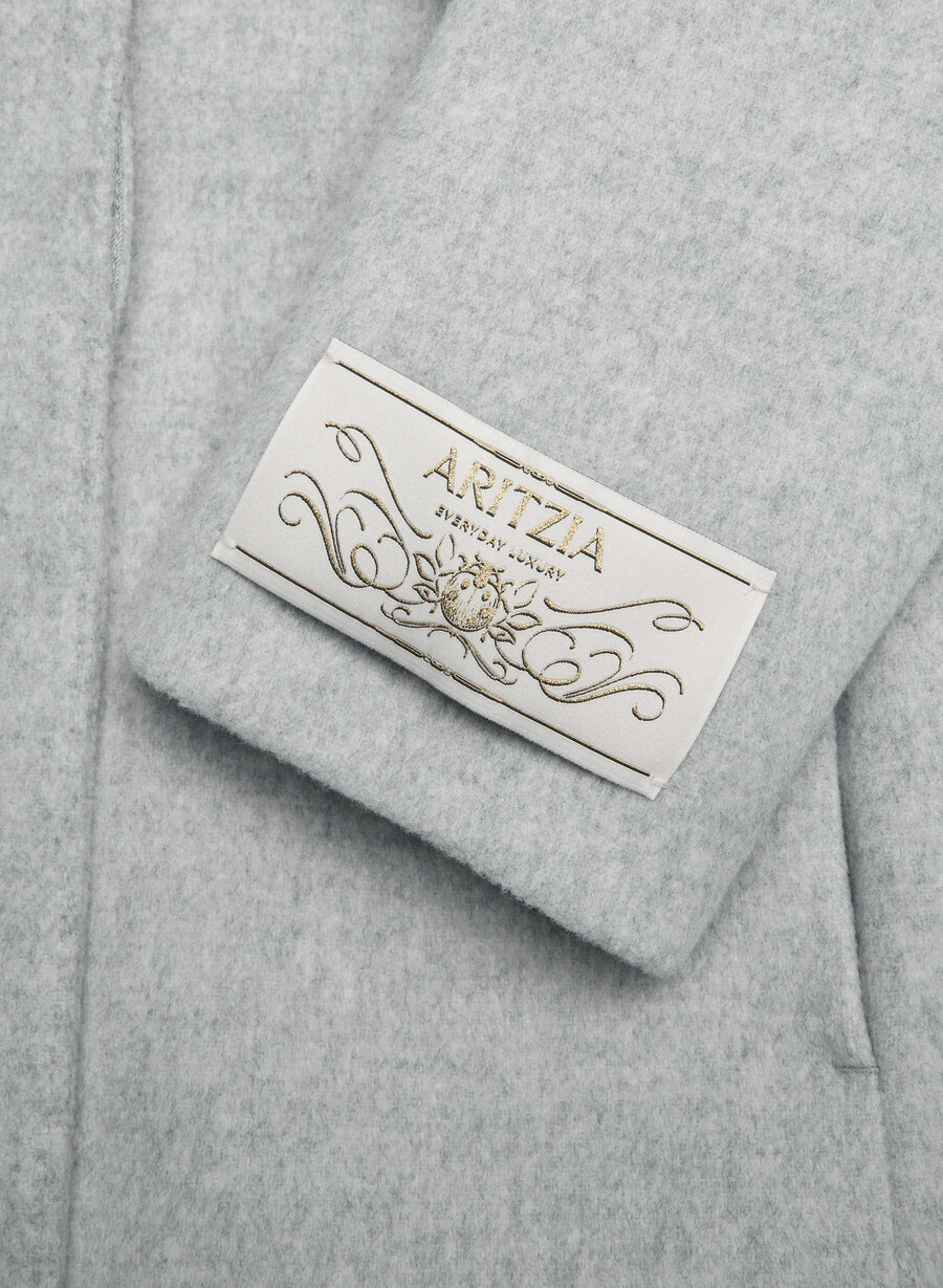 cappotto emilie - morbido cashmere in lana e grigio chiaro