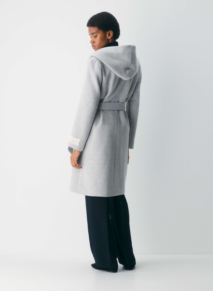 cappotto emilie - morbido cashmere in lana e grigio chiaro