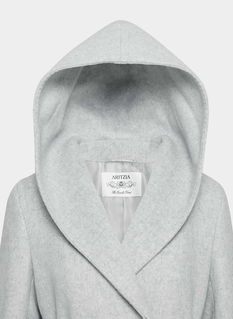 cappotto emilie - morbido cashmere in lana e grigio chiaro