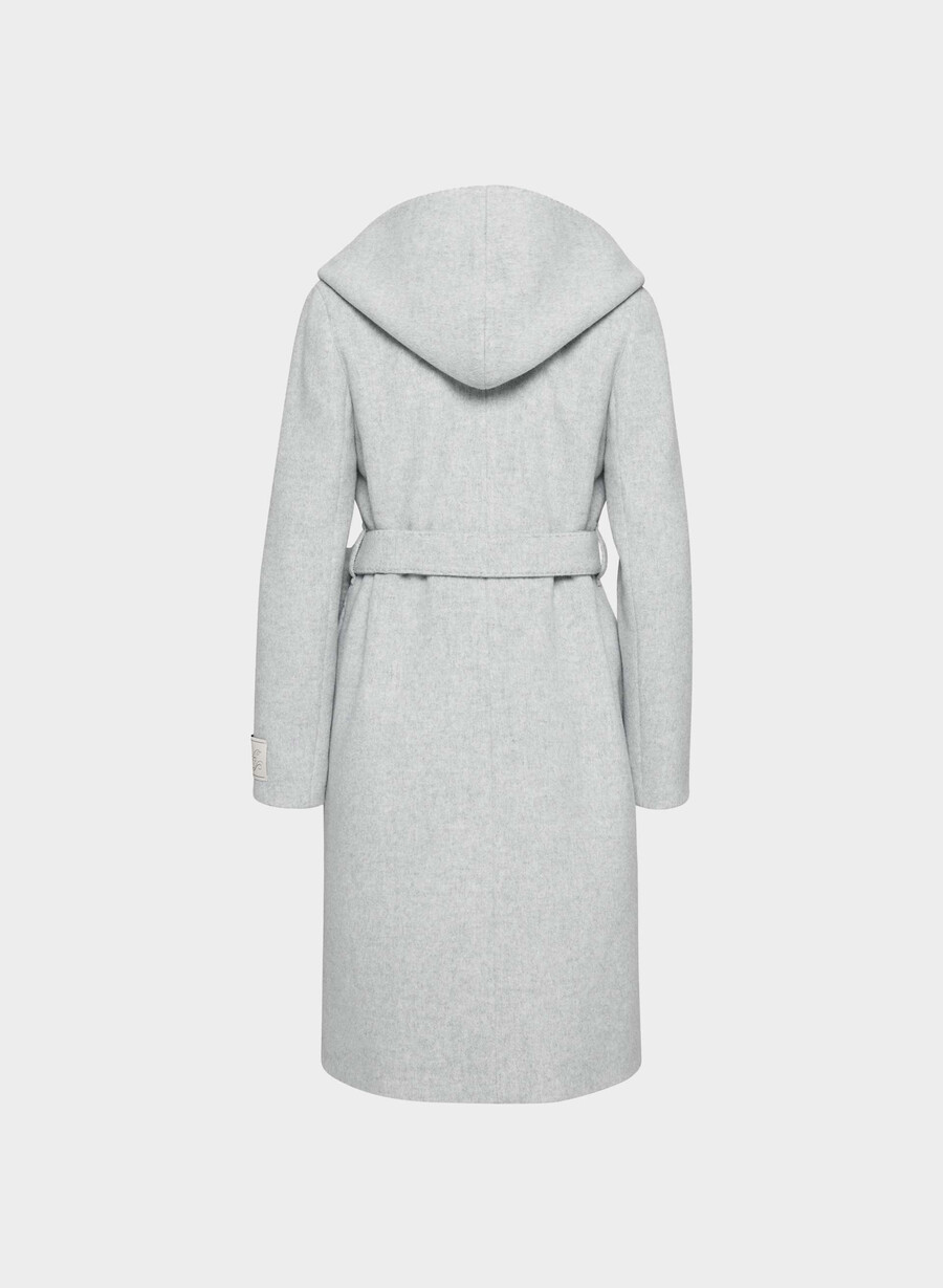 cappotto emilie - morbido cashmere in lana e grigio chiaro