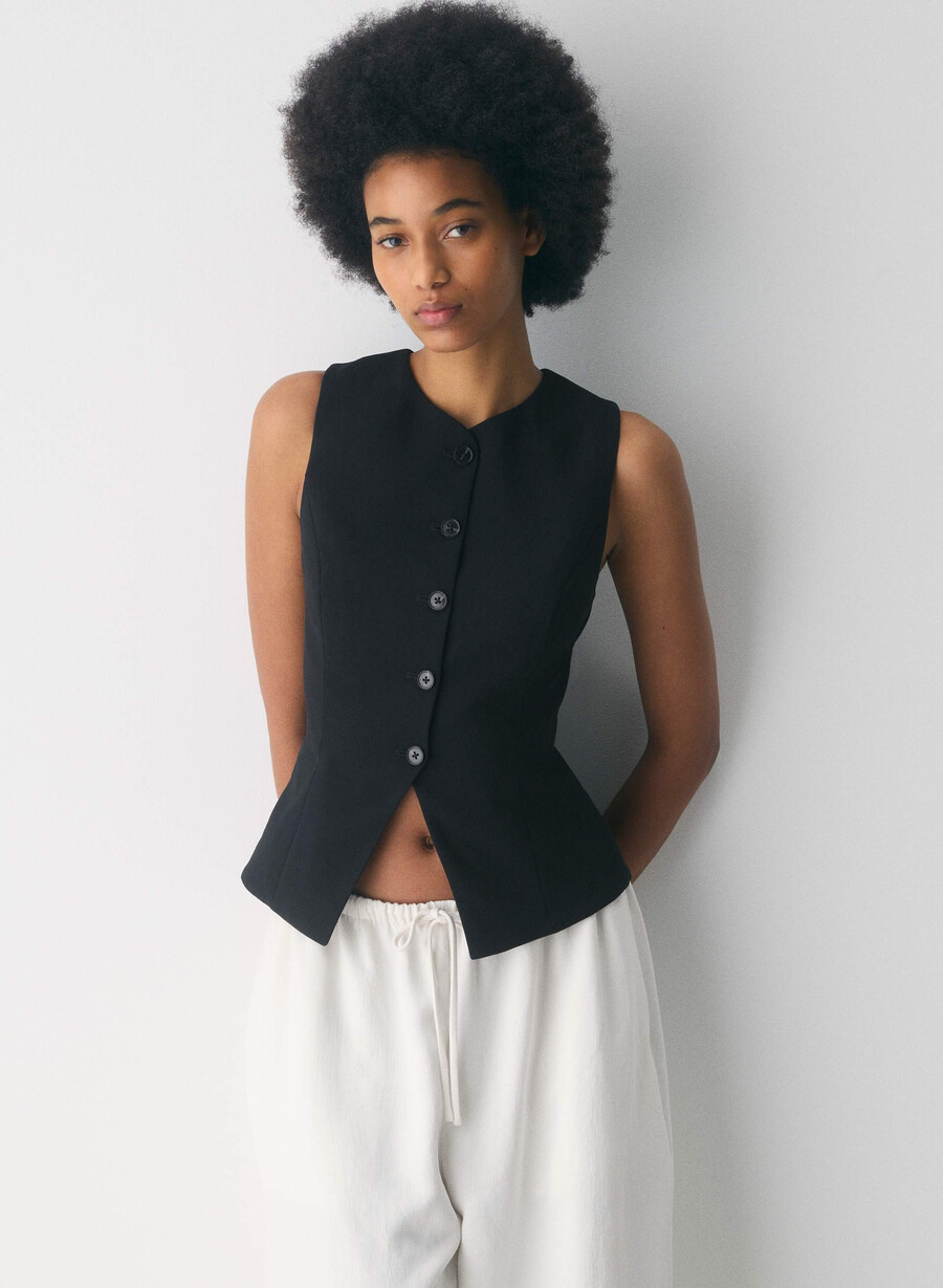 gilet regale - crepette nero