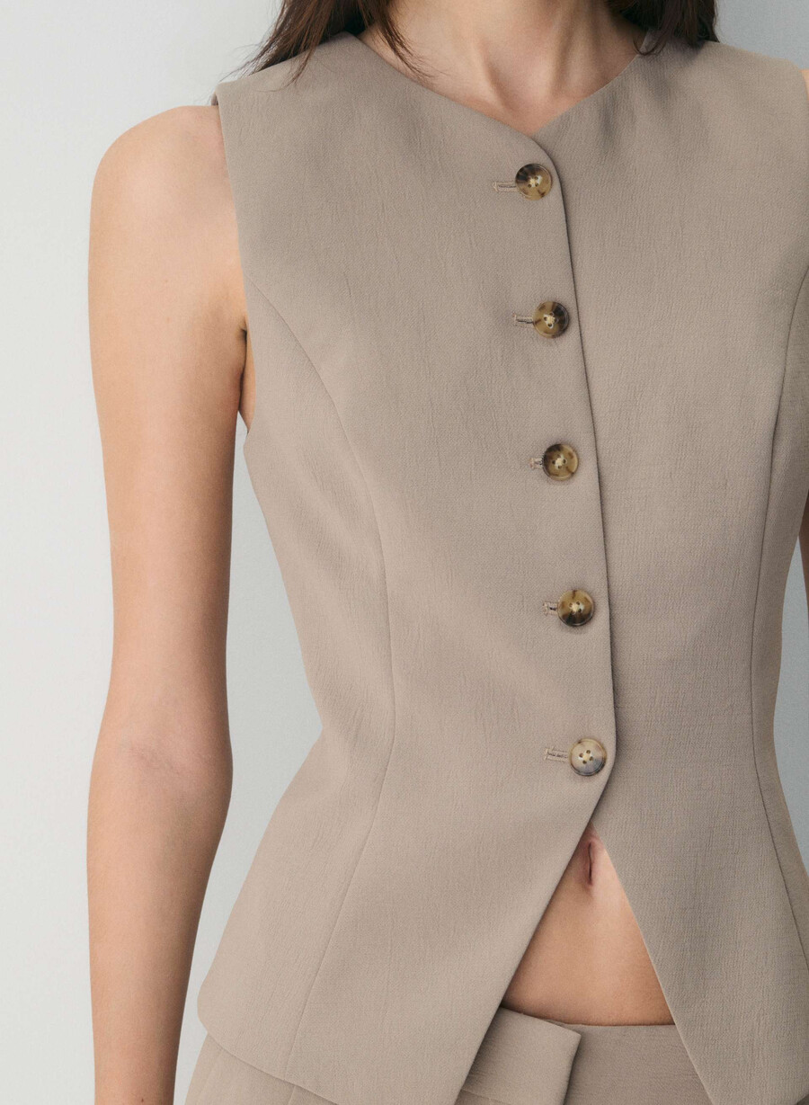 gilet regale - crepette nomad taupe