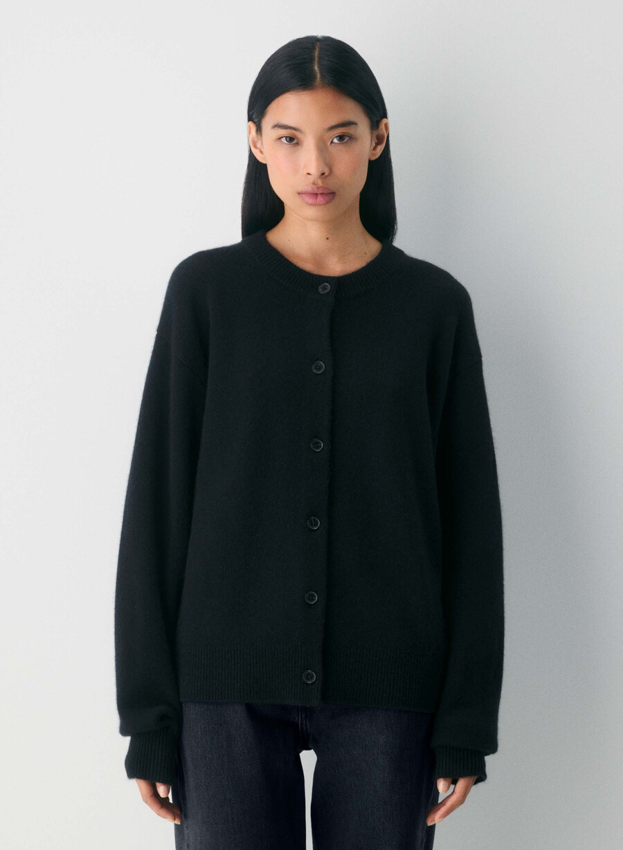 cardigan essential cashmere allegory nero