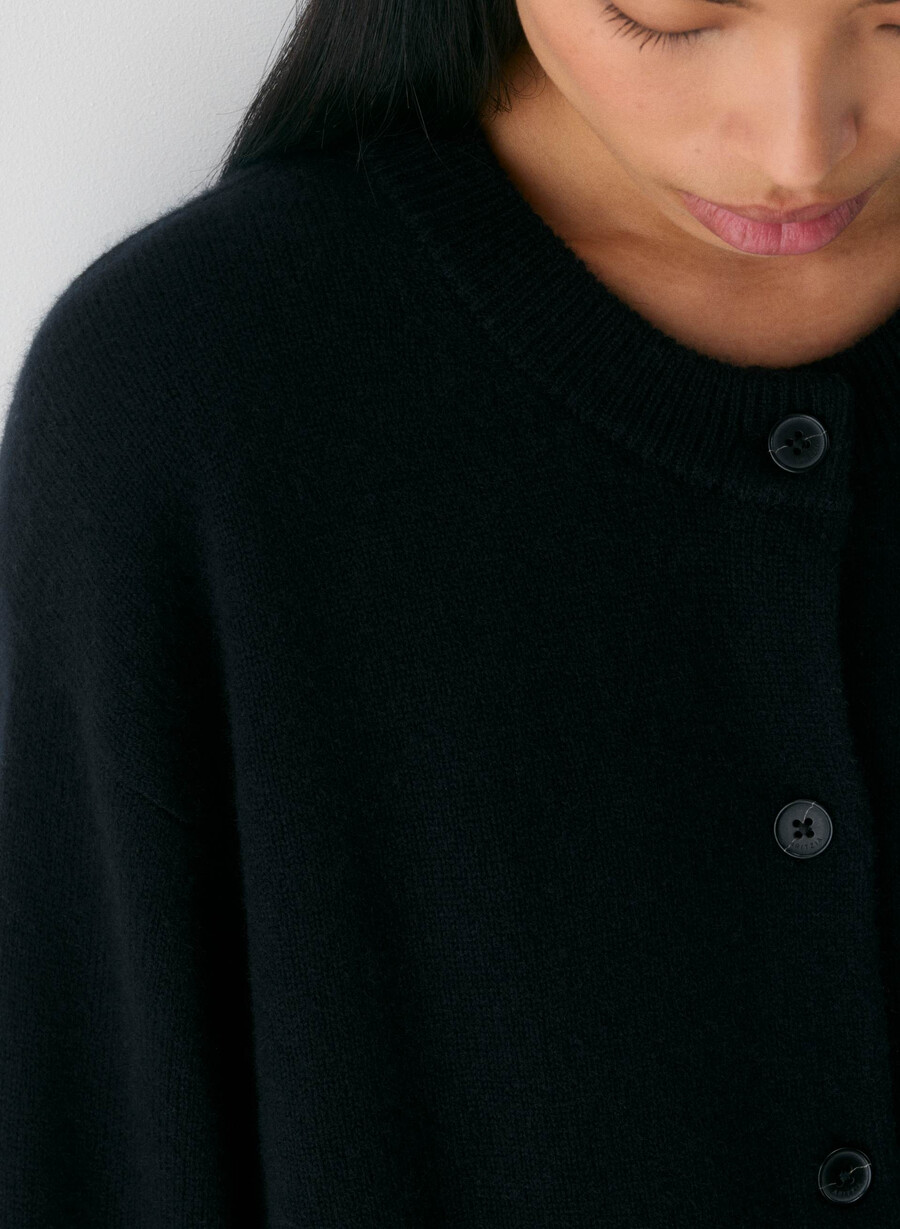 cardigan essential cashmere allegory nero