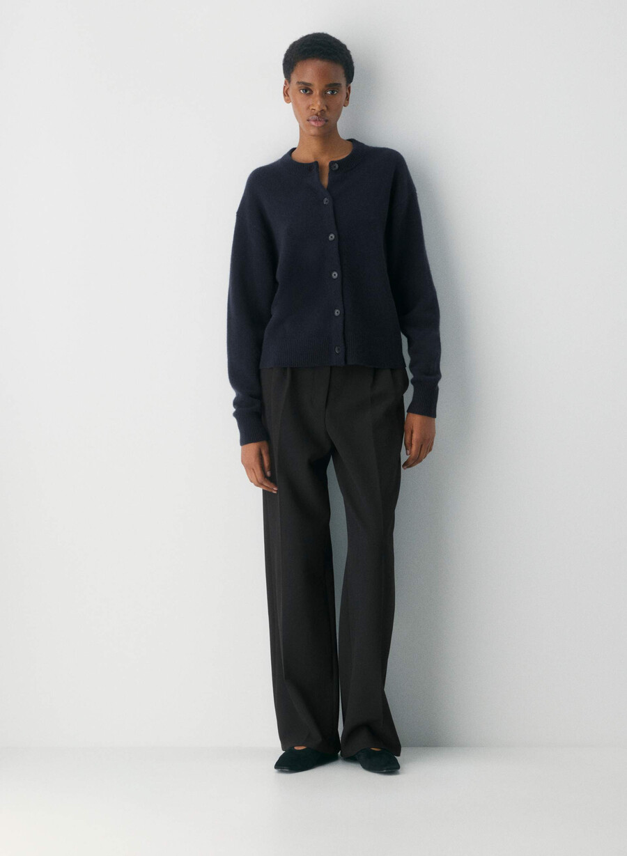 cardigan essential cashmere allegory dark navy