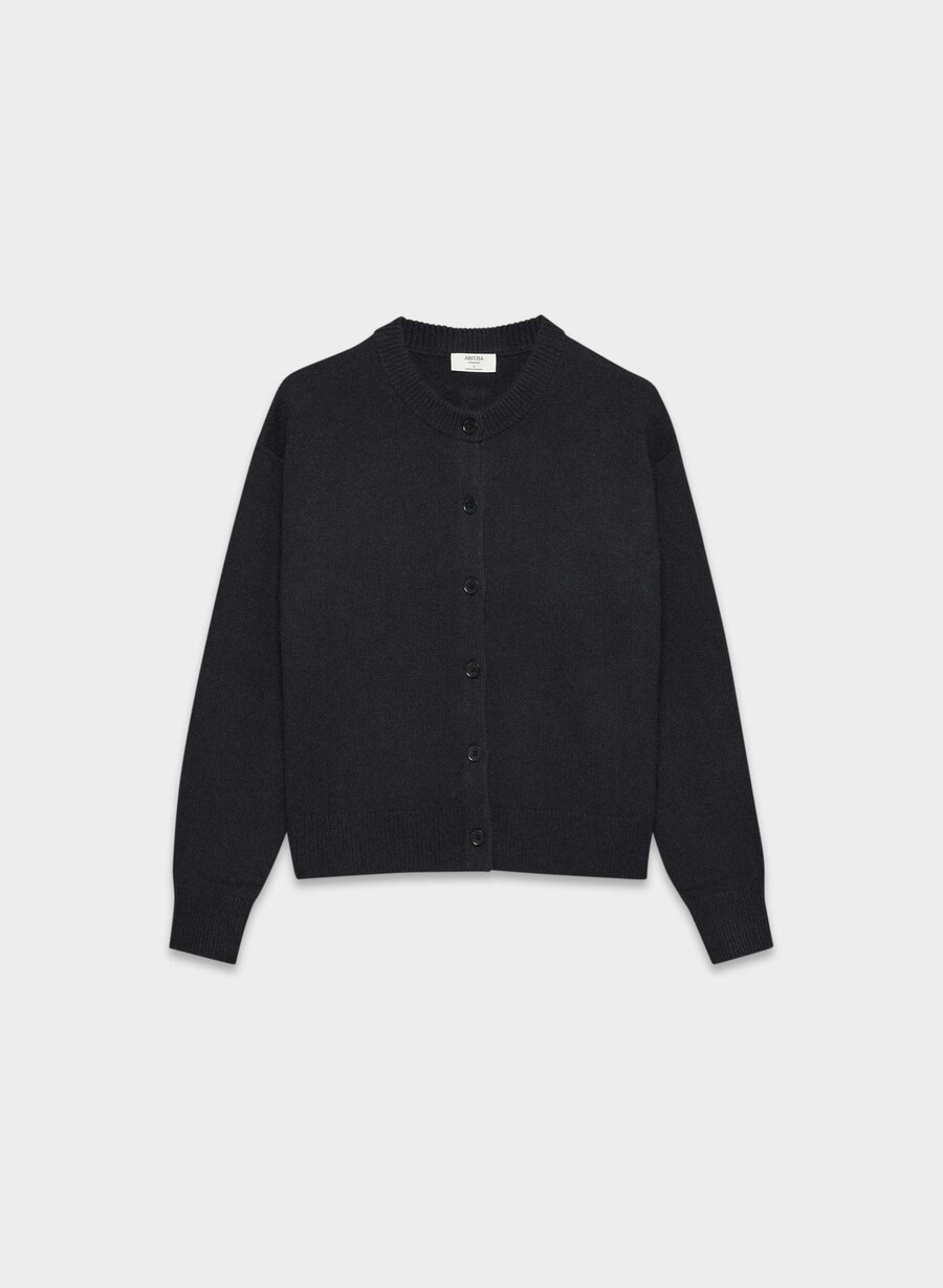 cardigan essential cashmere allegory dark navy