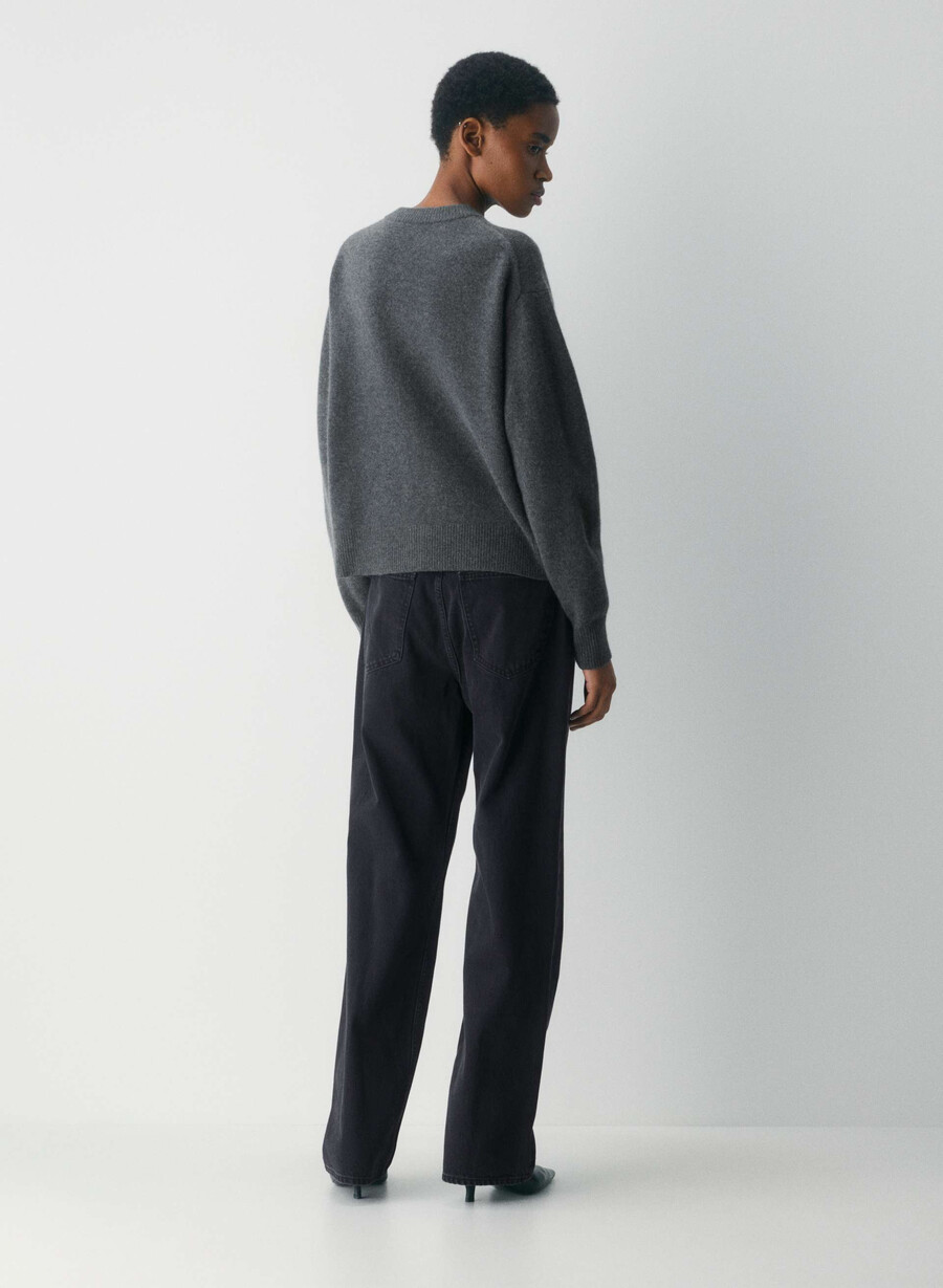 cardigan essential cashmere allegory heather charcoal