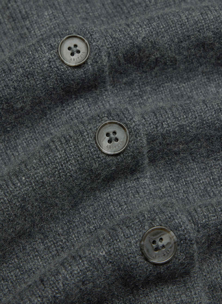 cardigan essential cashmere allegory heather charcoal