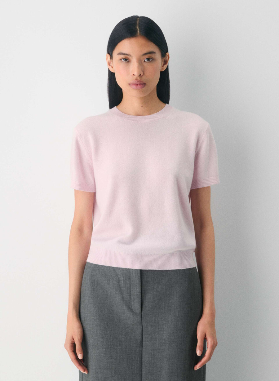 maglione bloor in cashmere nudo rosso lampeggiante