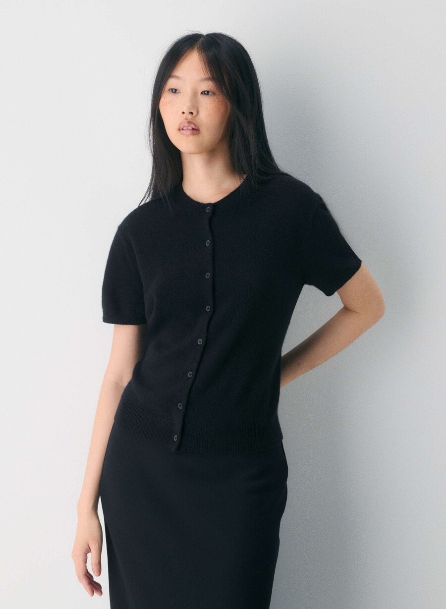 cardigan bare cashmere noteworthy nero