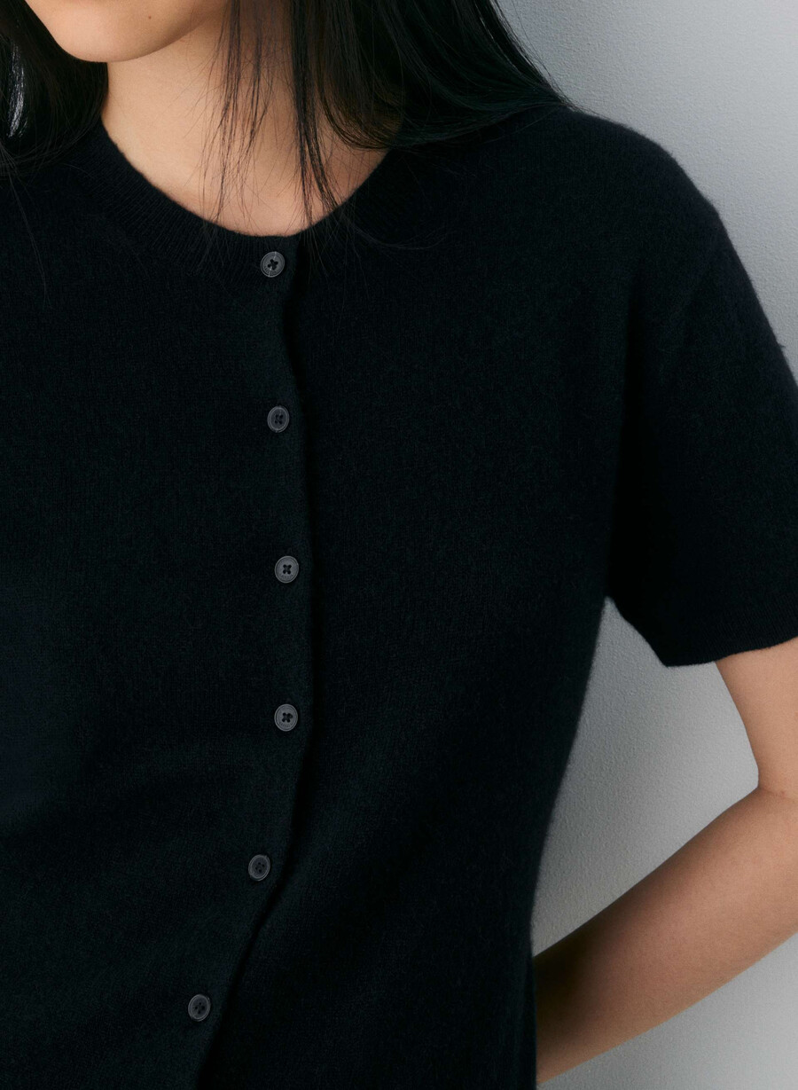 cardigan bare cashmere noteworthy nero