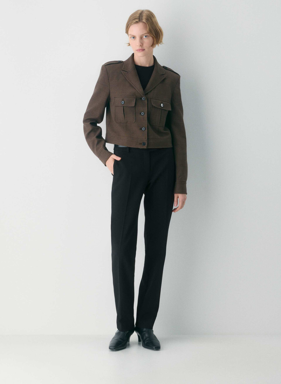 giacca march - twill merle chk cl tph chr