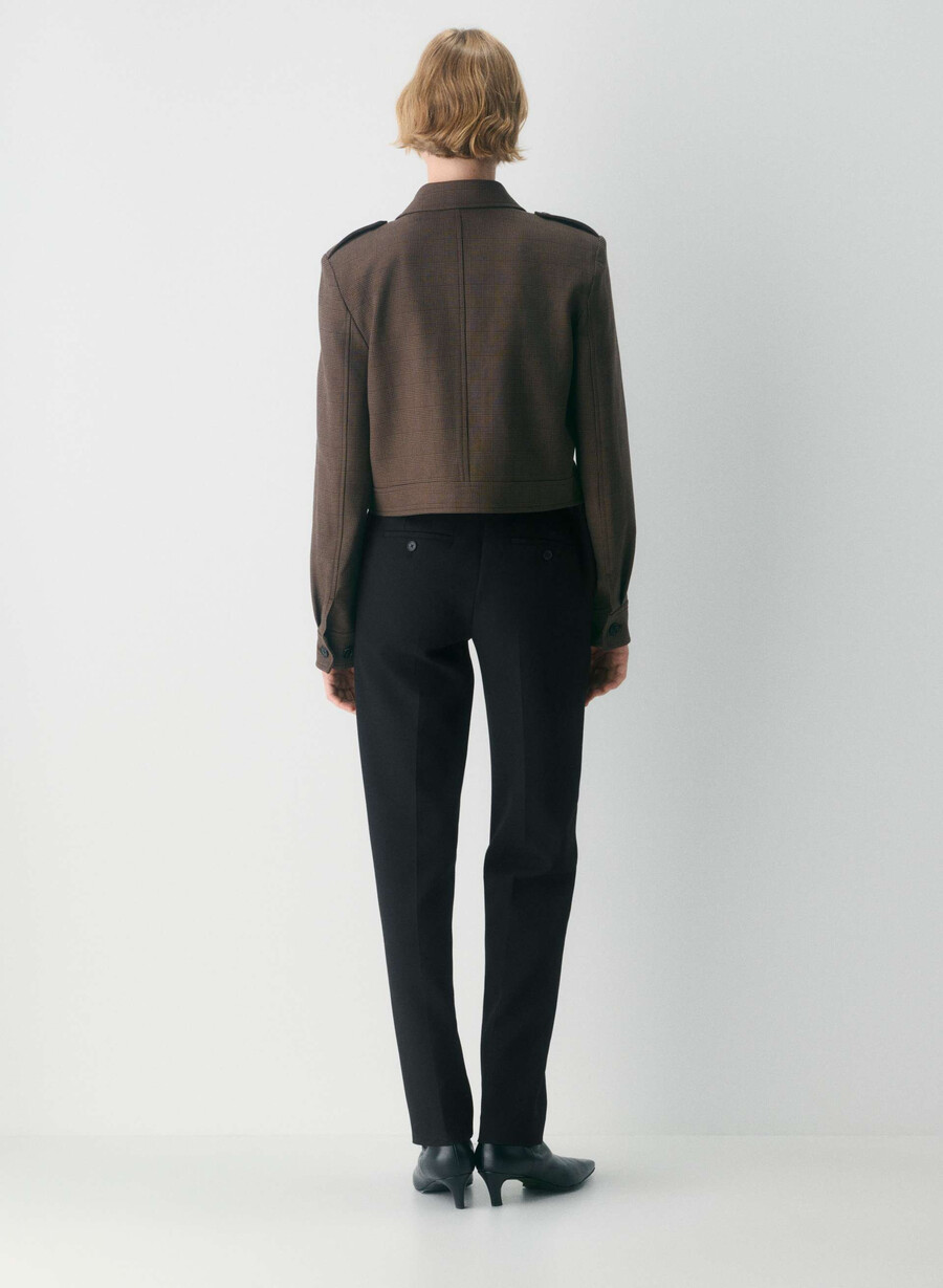 giacca march - twill merle chk cl tph chr