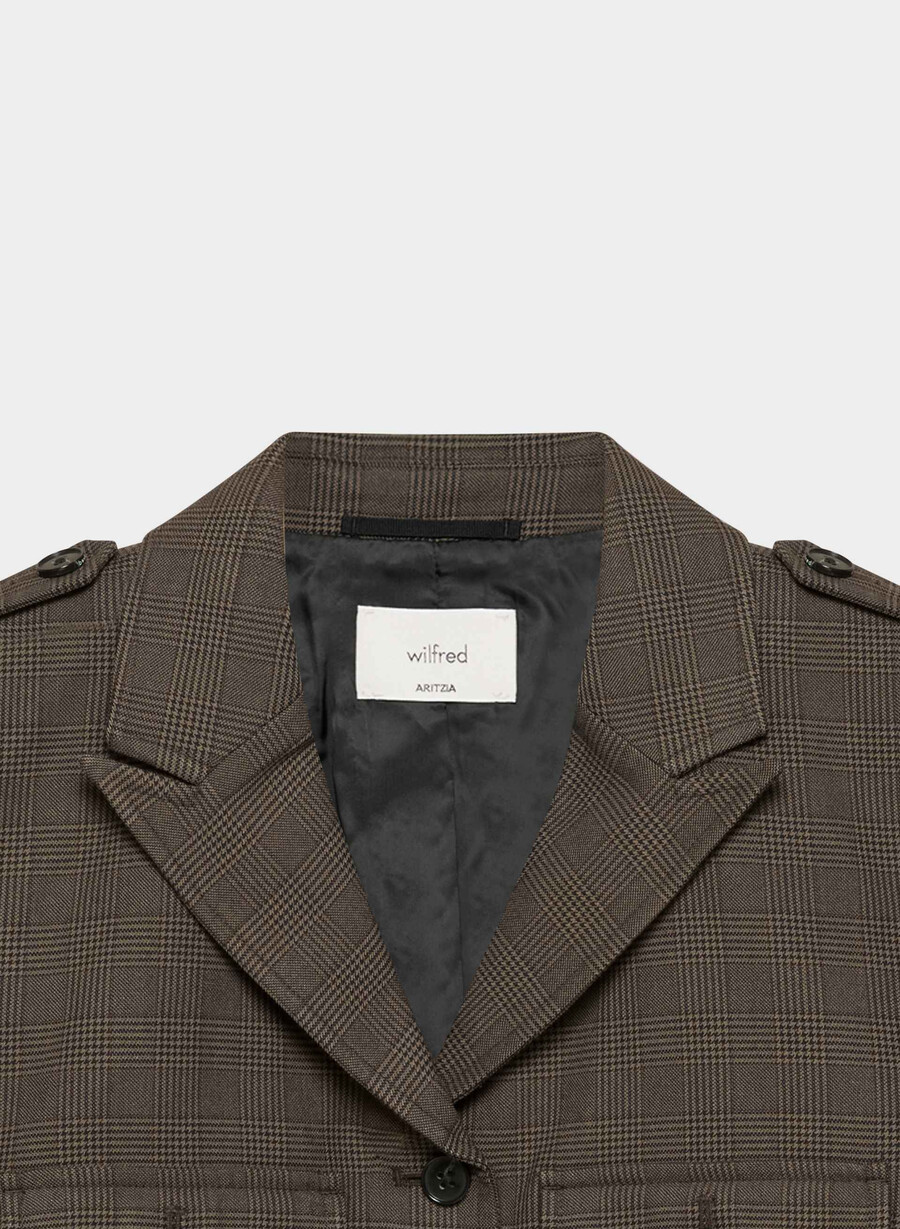 giacca march - twill merle chk cl tph chr
