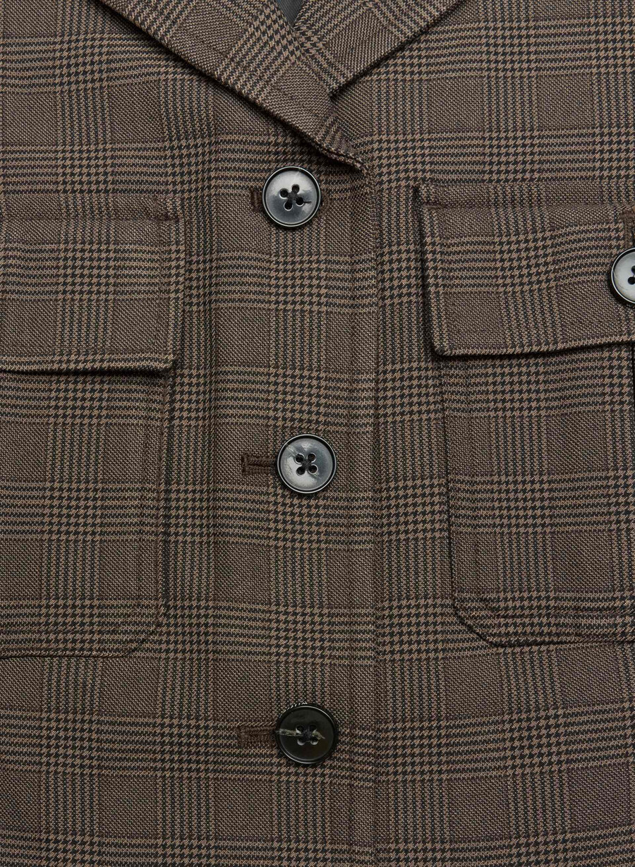 giacca march - twill merle chk cl tph chr