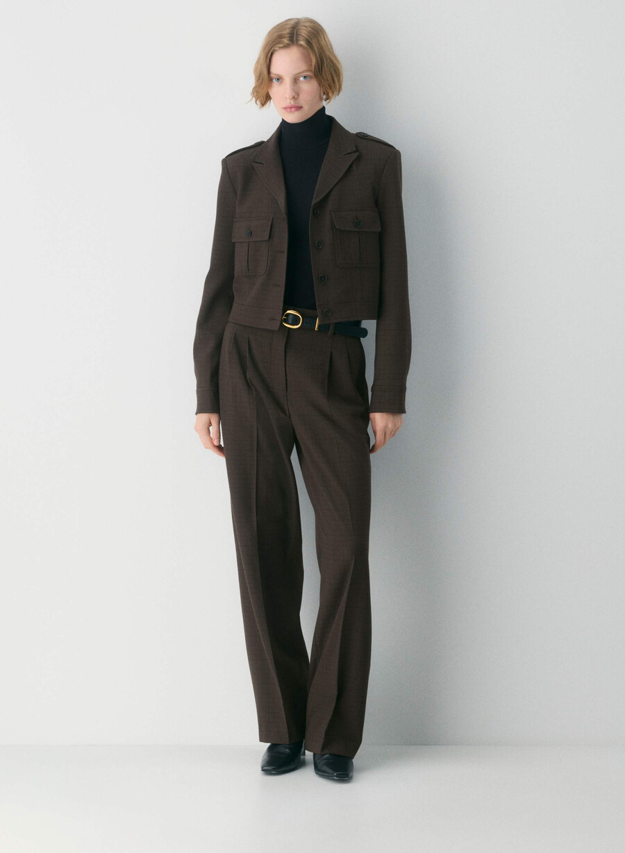 giacca march - twill sanford chk rm brblk